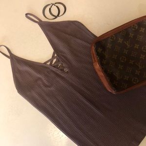 Plum Ribbed Stretch Tank